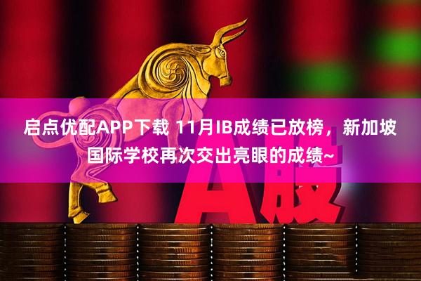 启点优配APP下载 11月IB成绩已放榜，新加坡国际学校再次交出亮眼的成绩~